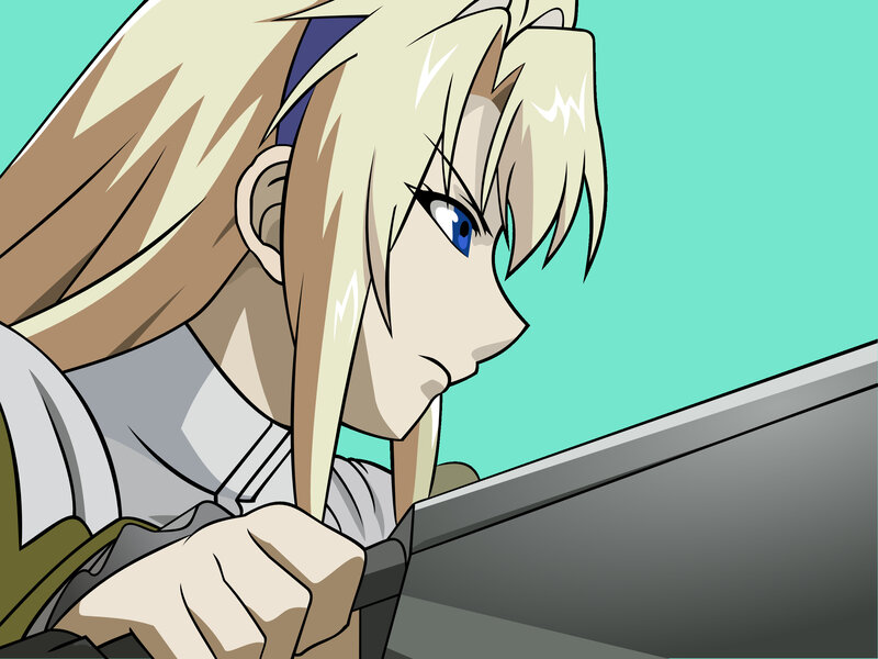 anime character driving car
