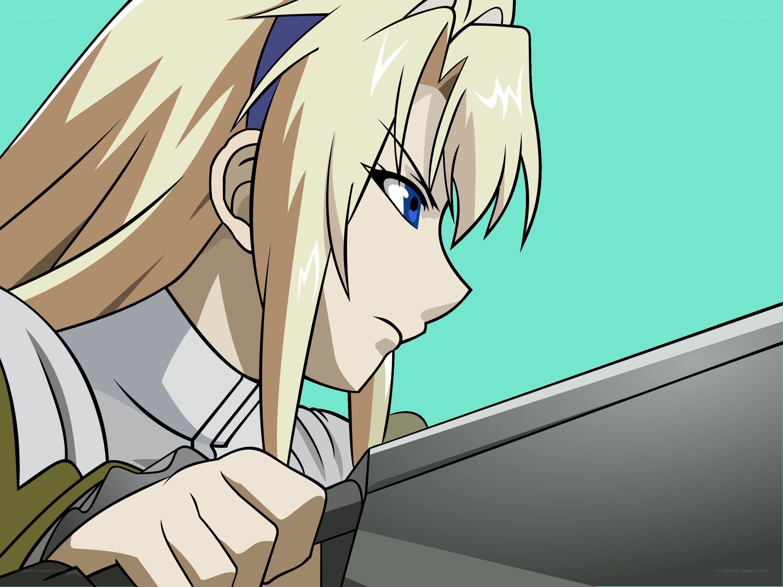 anime character driving car