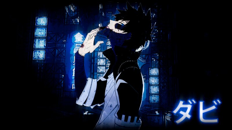 Anime Character Eating — Blue, Dark