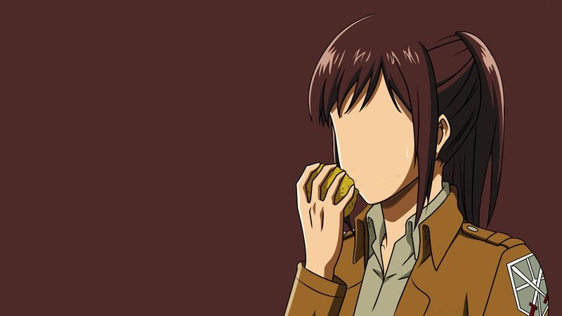 Anime Character Eating — Brown