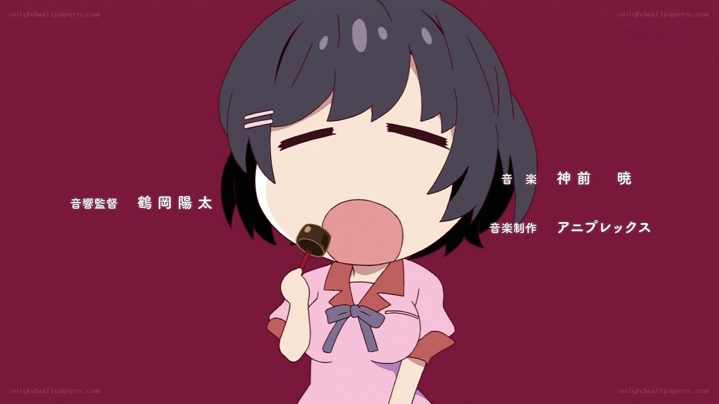 anime character eating candy