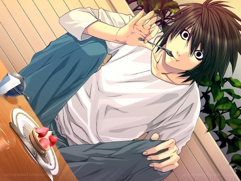 anime character eating dessert