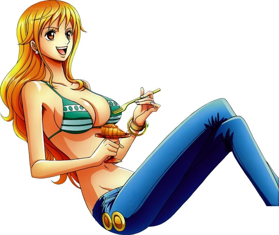 Anime character eating dessert