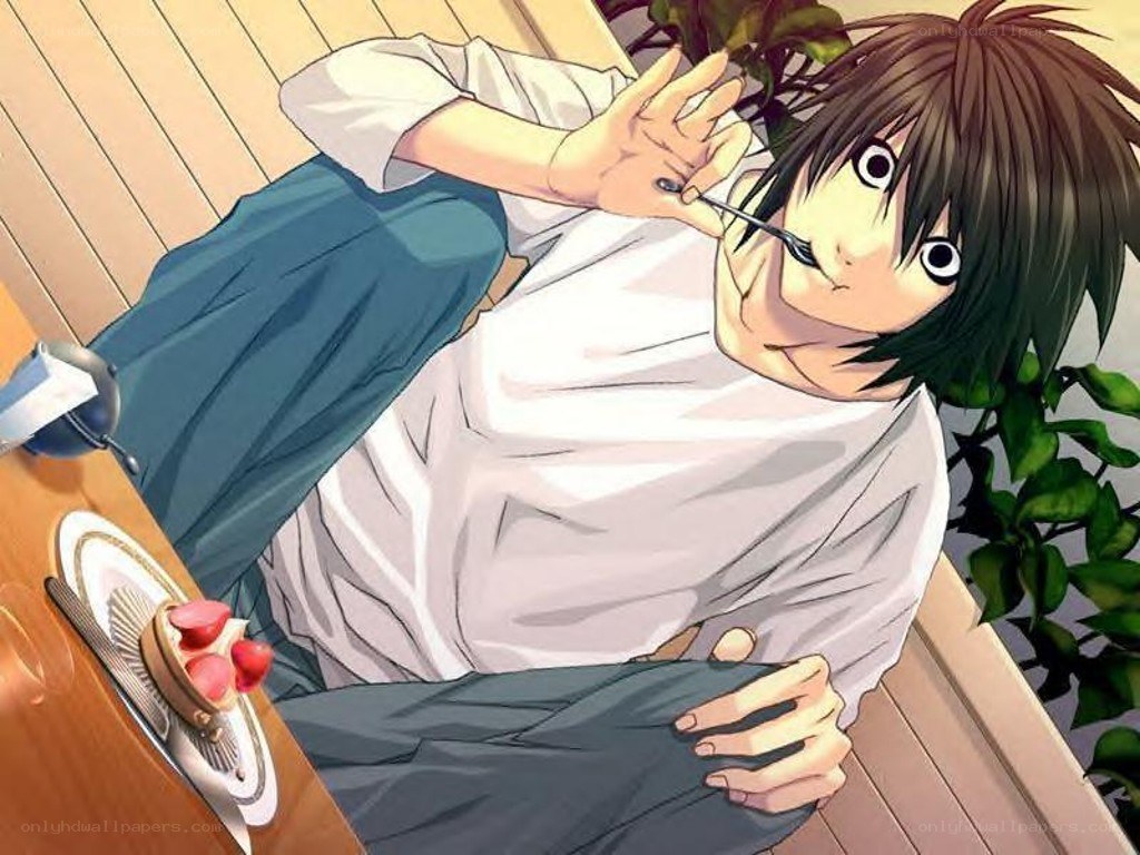 anime character eating dessert
