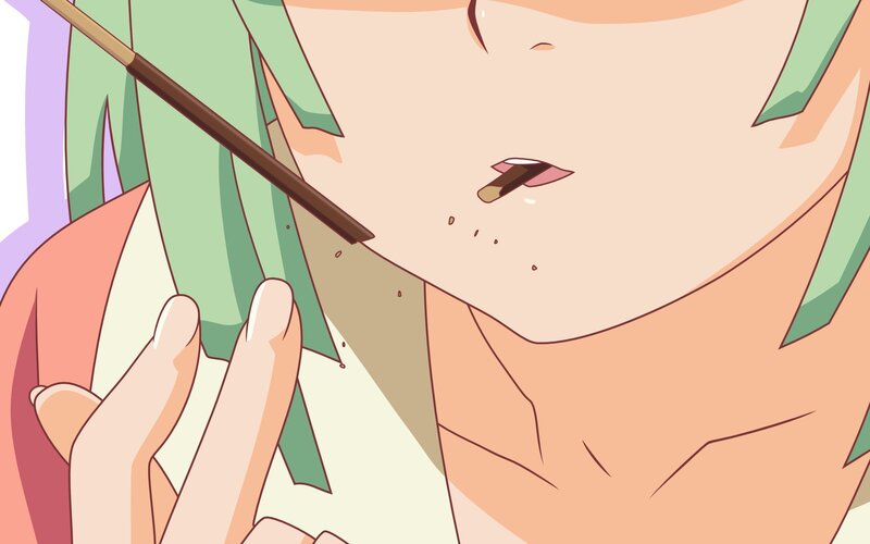 Anime Character Eating — Green