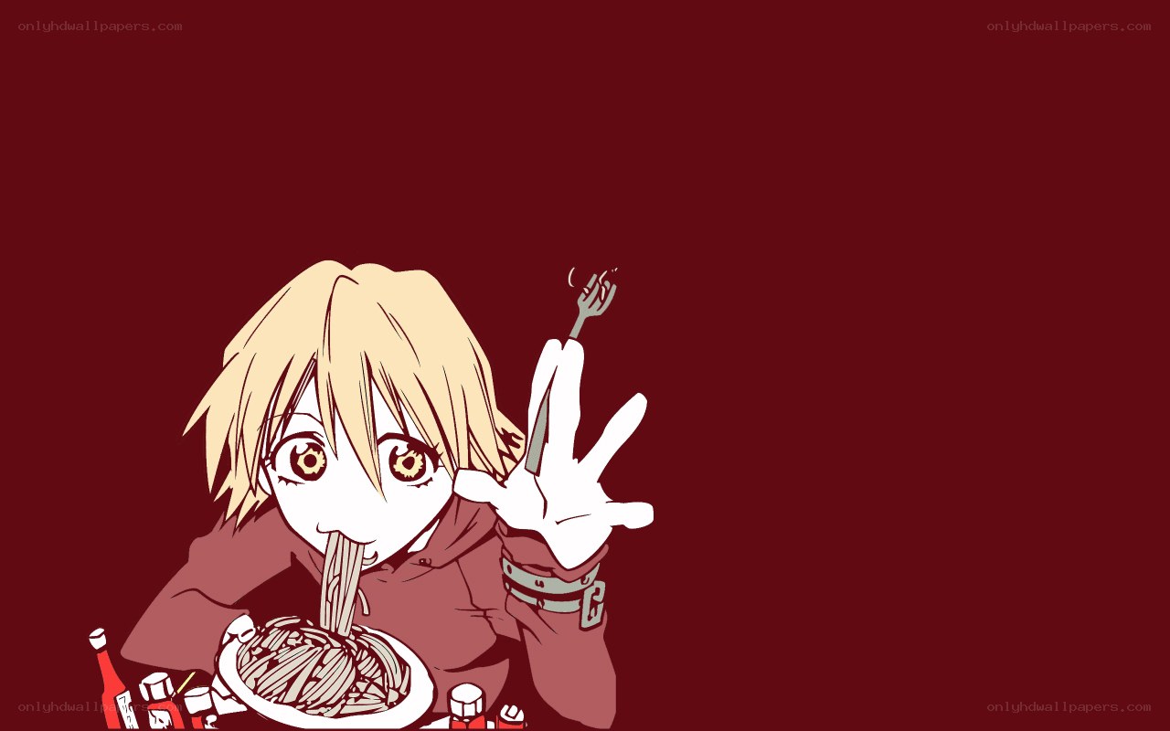 anime character eating noodles