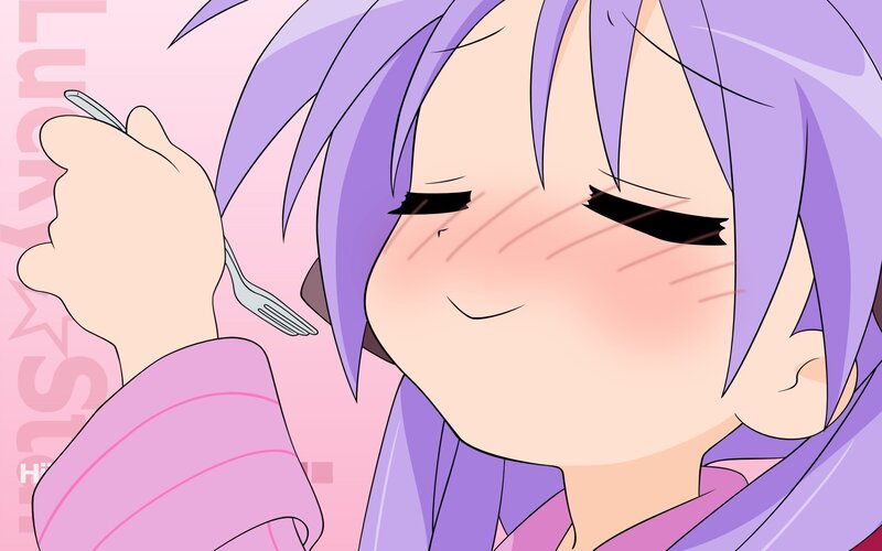 Anime Character Eating — Purple