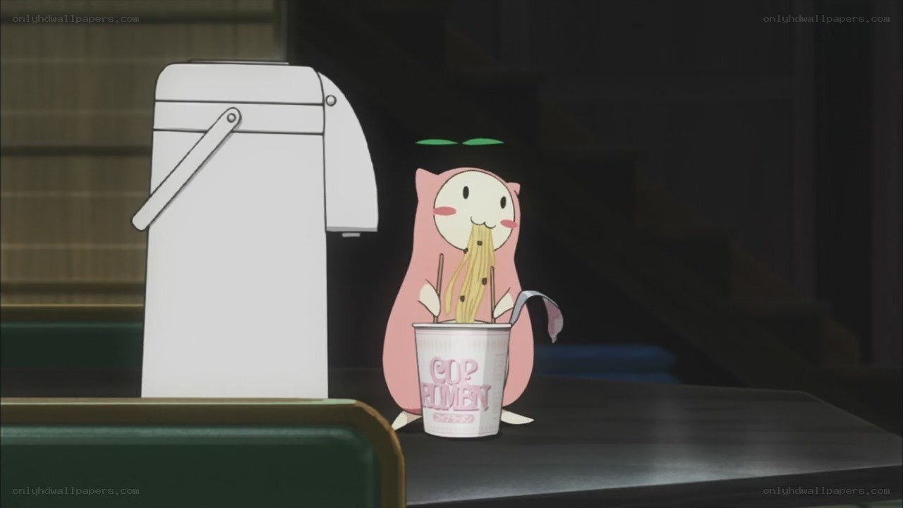 anime character eating ramen