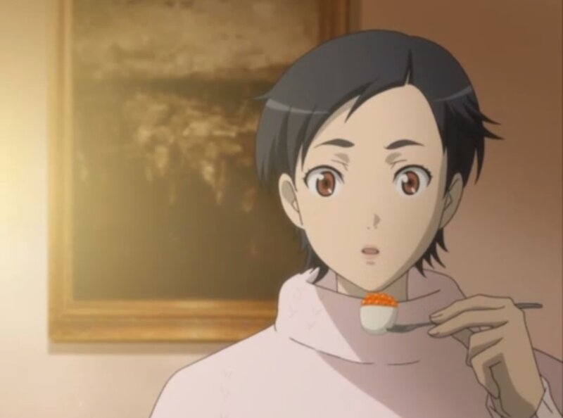Anime Character Eating — White