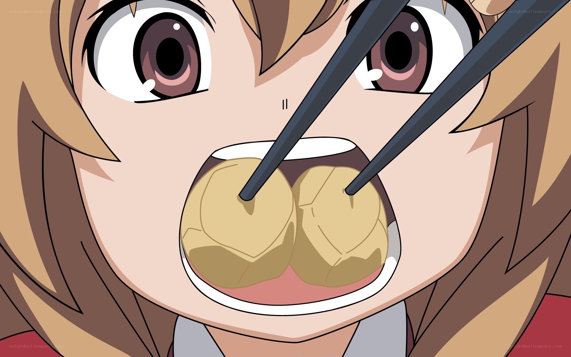 anime character eating with chopsticks