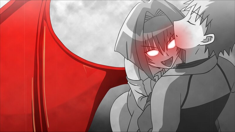 Anime Character Embracing — Gray, Dramatic