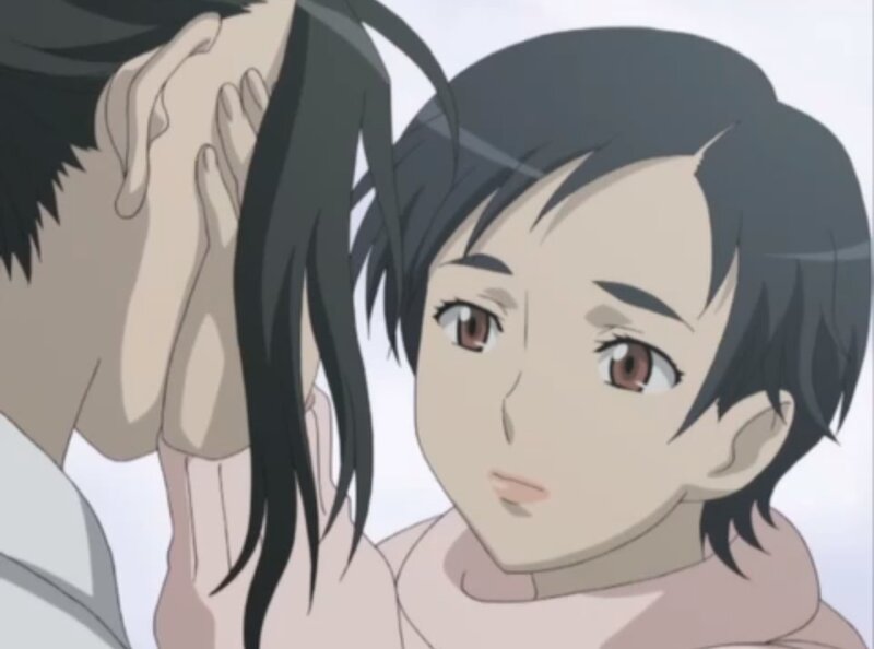 Anime Character Embracing — Gray