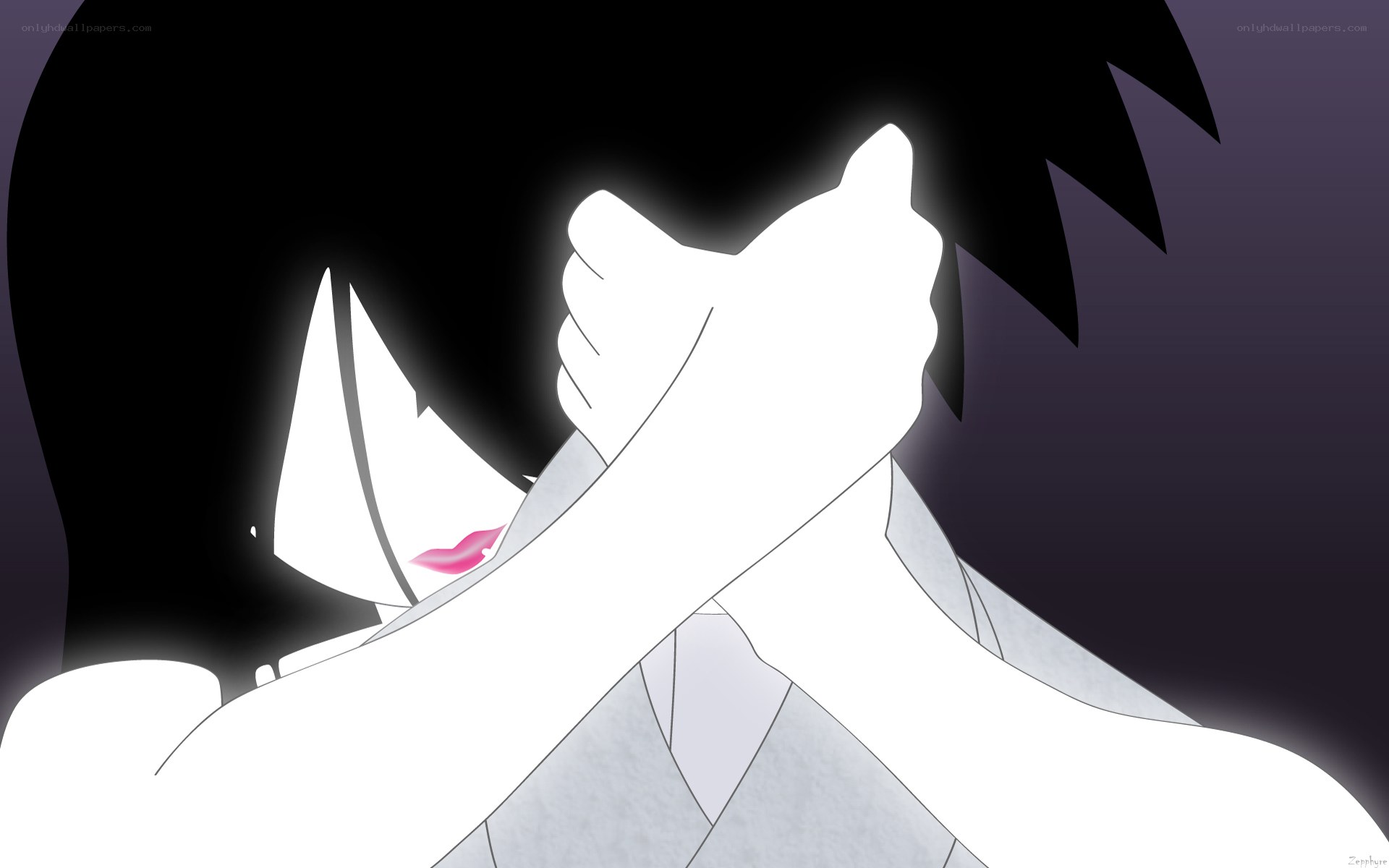anime character embracing