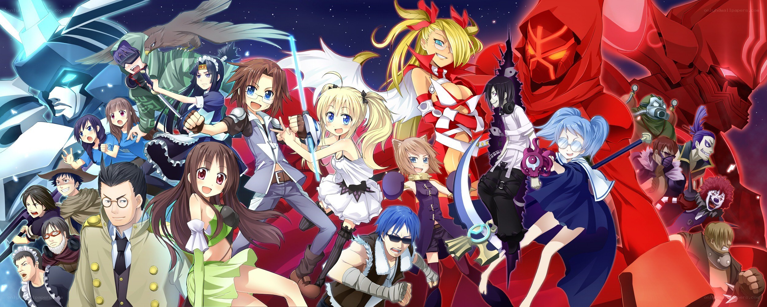Anime character ensemble artwork