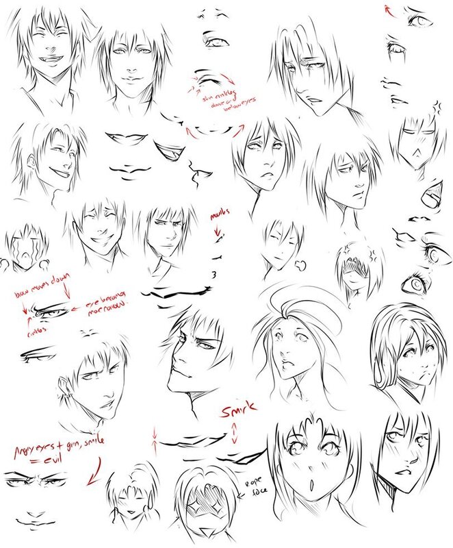 anime character expression reference