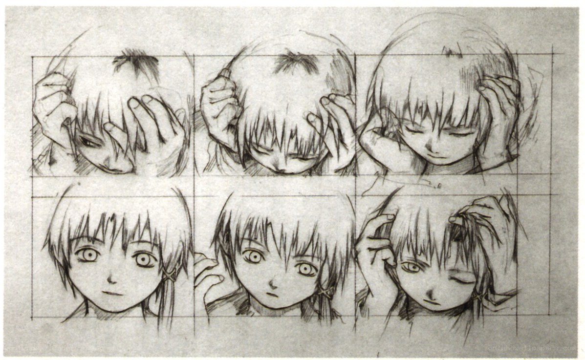 anime character expression study