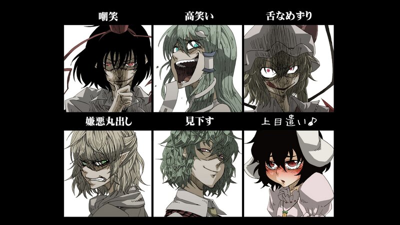Anime character expressions chart
