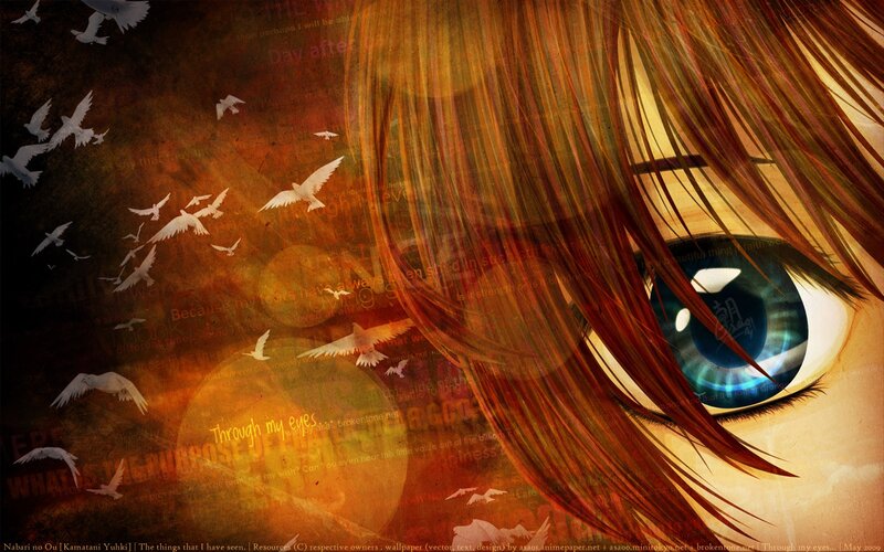 Anime Character Eye — Brown, Dramatic, Sunset
