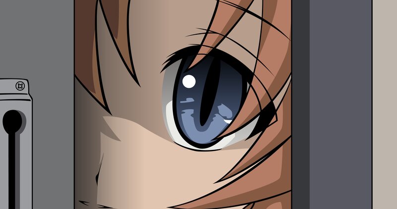 anime character eye close-up