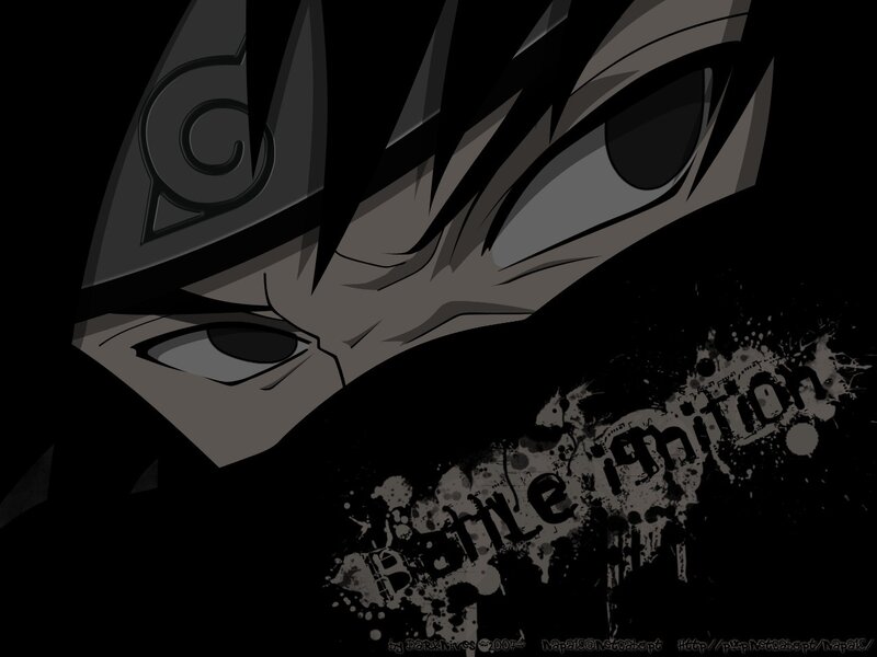 Anime Character Eyes — Black, Dramatic, Manga, Headband, Splatter