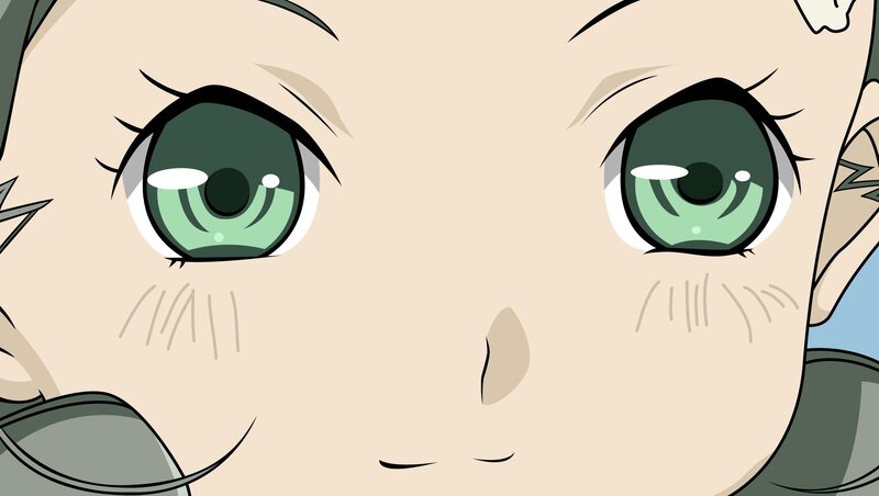 anime character eyes close-up