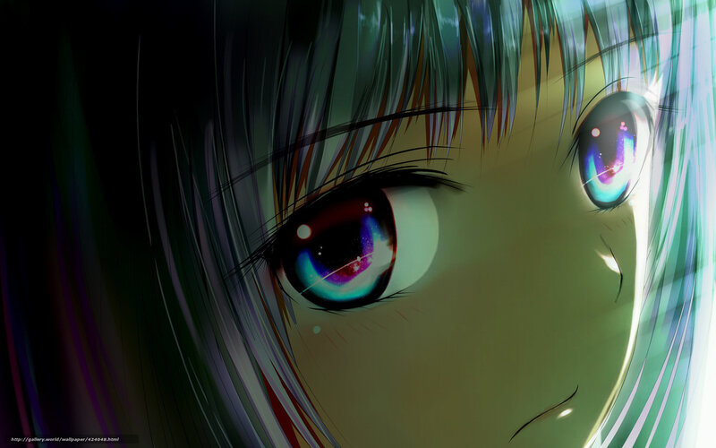 Anime Character Eyes — Green, Dramatic