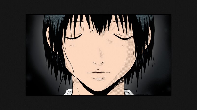 Anime Character Face — Black, Calm, Manga
