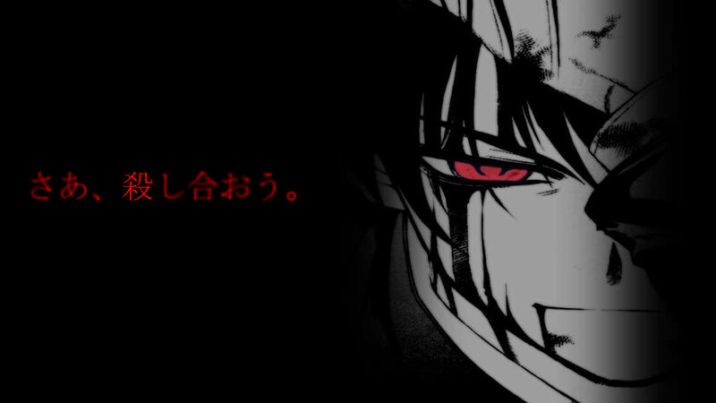 Anime Character Face — Black, Dark, Intense