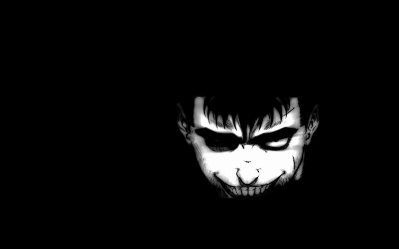 Anime Character Face — Black, Dark, Menacing, Manga