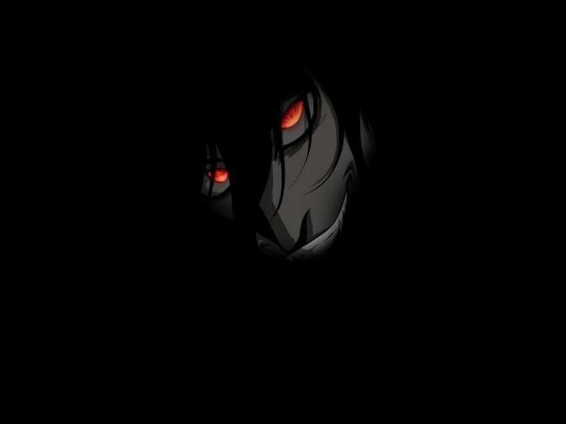 Anime Character Face — Black, Dark, Menacing