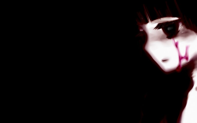Anime Character Face — Black, Dark
