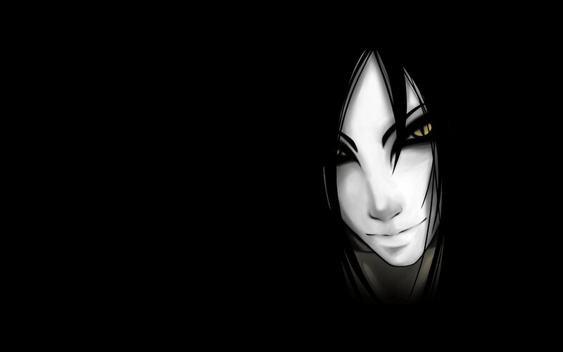 Anime Character Face — Black, Dramatic, Digital Art, Eyes