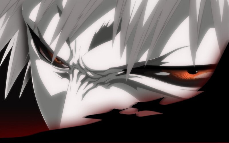 Anime Character Face — Black, Dramatic, Eyes, Hair, Shadow