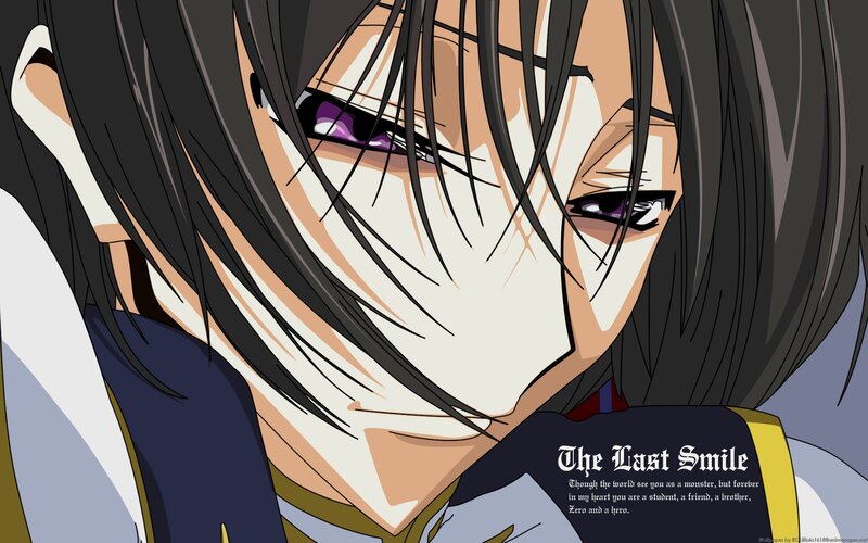 Anime Character Face — Black, Dramatic, Eyes, Hair, Text