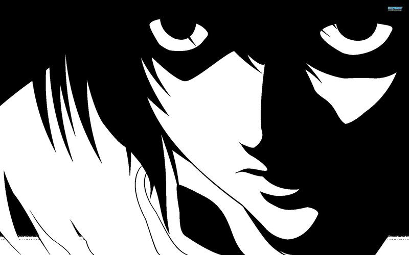 Anime Character Face — Black, Dramatic, Manga, Eyes, Hair, Shadow