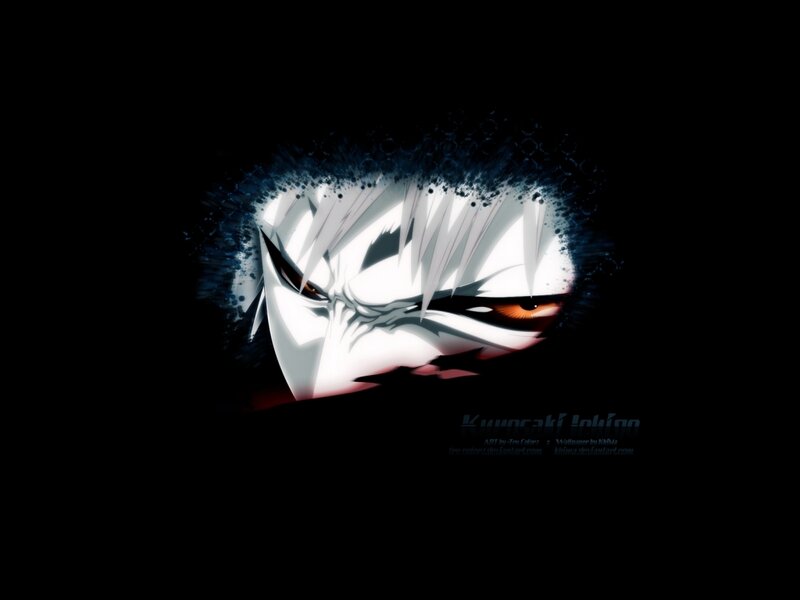 Anime Character Face — Black, Dramatic, Manga, Eyes, Spiky Hair, Dark Background