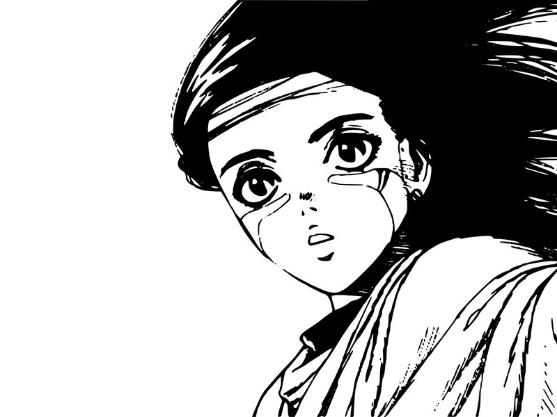 Anime Character Face — Black, Dramatic, Manga, Hair, Eyes, Clothing