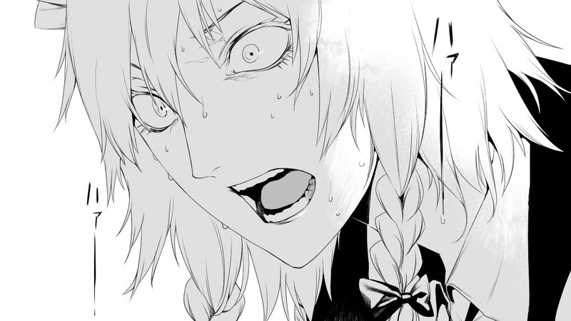 Anime Character Face — Black, Dramatic, Manga, Hair, Tears
