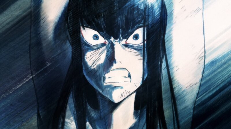Anime Character Face — Black, Dramatic, Manga, Long Hair, Angry Expression