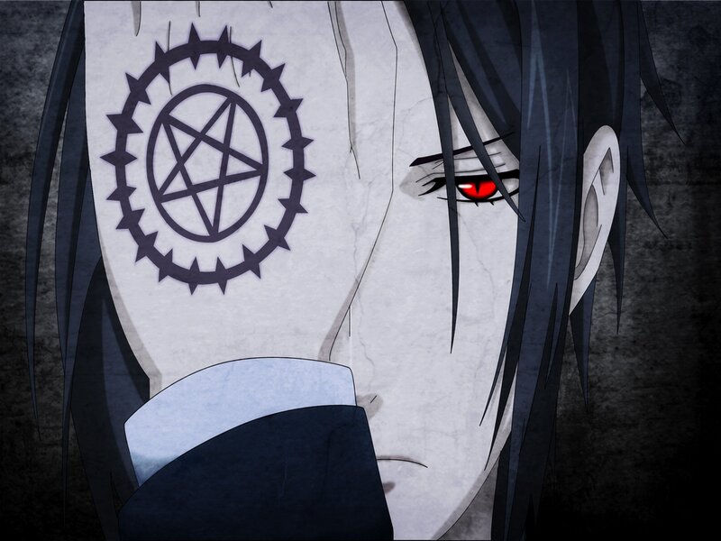 Anime Character Face — Black, Dramatic, Manga, Red Eye