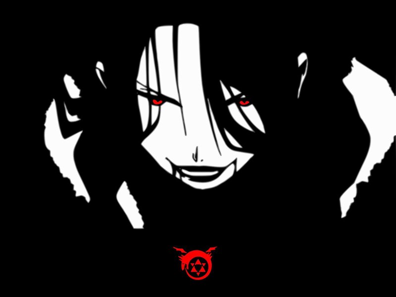 Anime Character Face — Black, Dramatic, Manga, Red Eyes