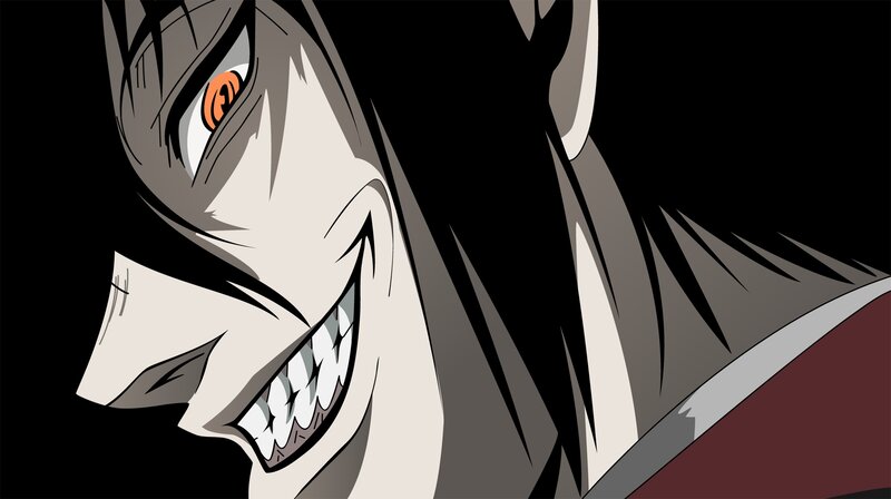 Anime Character Face — Black, Dramatic, Manga, Smile, Eyes