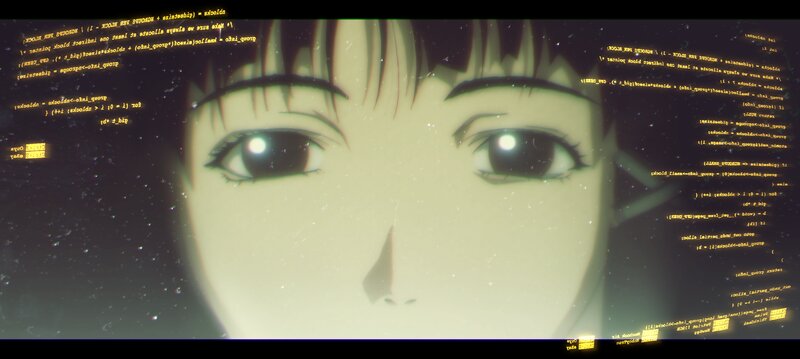 Anime Character Face — Black, Dramatic, Night, Code