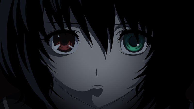 Anime Character Face — Black, Dramatic, Night, Eyes