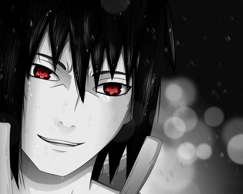 Anime Character Face — Black, Dramatic, Night, Manga, Eyes