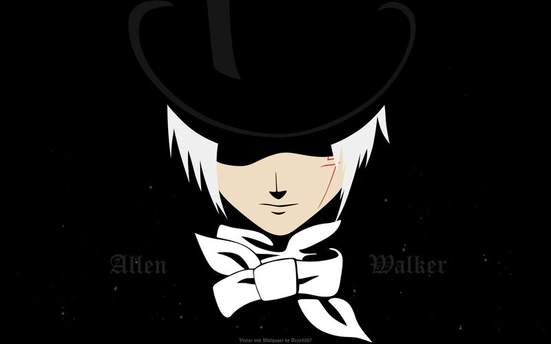 Anime Character Face — Black, Dramatic, Night, Vector Art