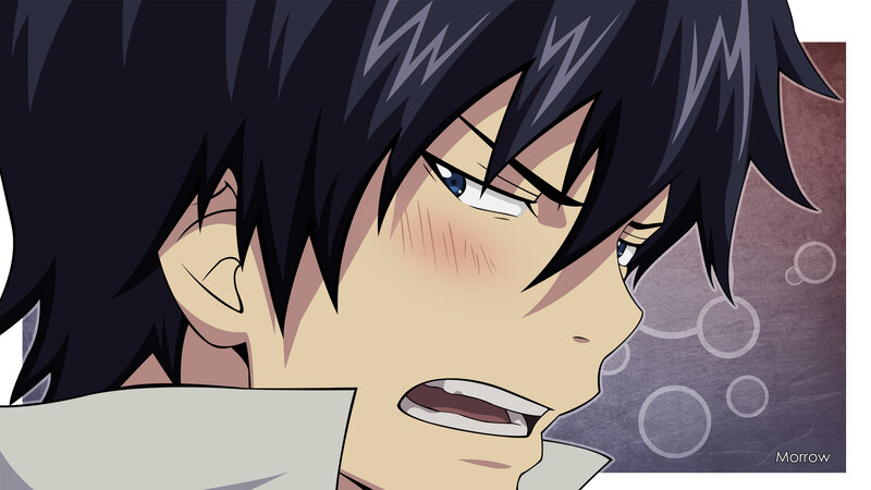Anime Character Face — Black, Intense, Blush