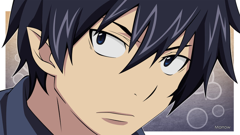 Anime Character Face — Black, Intense, Ear