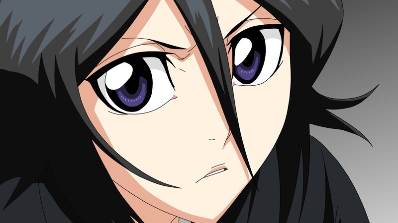Anime Character Face — Black, Intense, Eyes, Hair