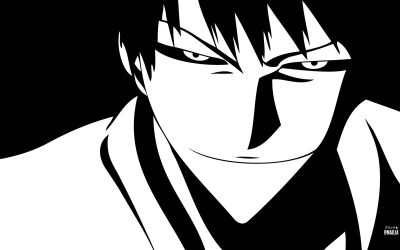 Anime Character Face — Black, Intense, Manga, Eyes, Hair, Shirt